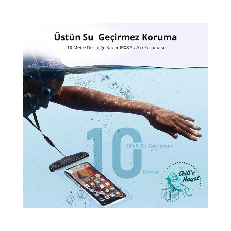 Su Geçirmez Telefon Kılıfı – Deniz ve Havuzda Güvenli Kullanım (iPhone & Samsung Uyumlu)
